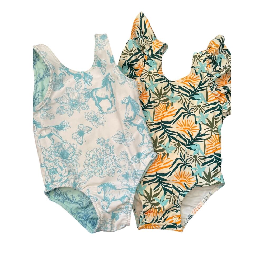 $50 msrp posh peanut girls one piece swim bundle 12 months